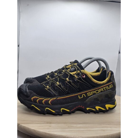La Sportiva Ultra Raptor II Men 7.5 GORE-TEX Shoes Black Red Yellow Boots Hiking - Picture 1 of 9